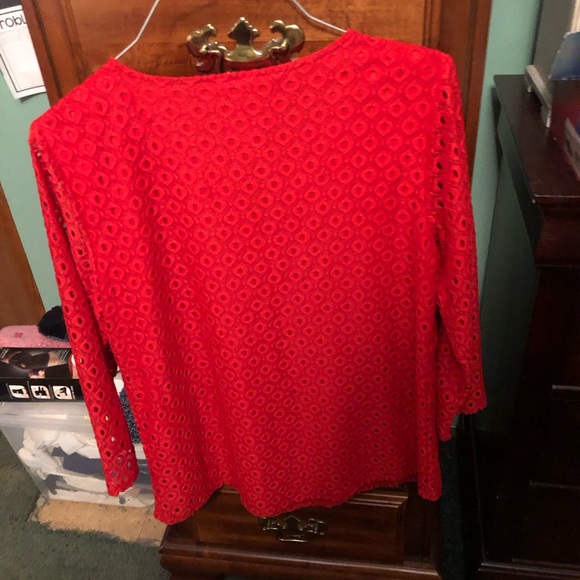 EUC Ruby Rd Petite Scoop Neck Bar Detail Blouse - Picture 5 of 8